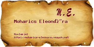 Moharics Eleonóra névjegykártya
